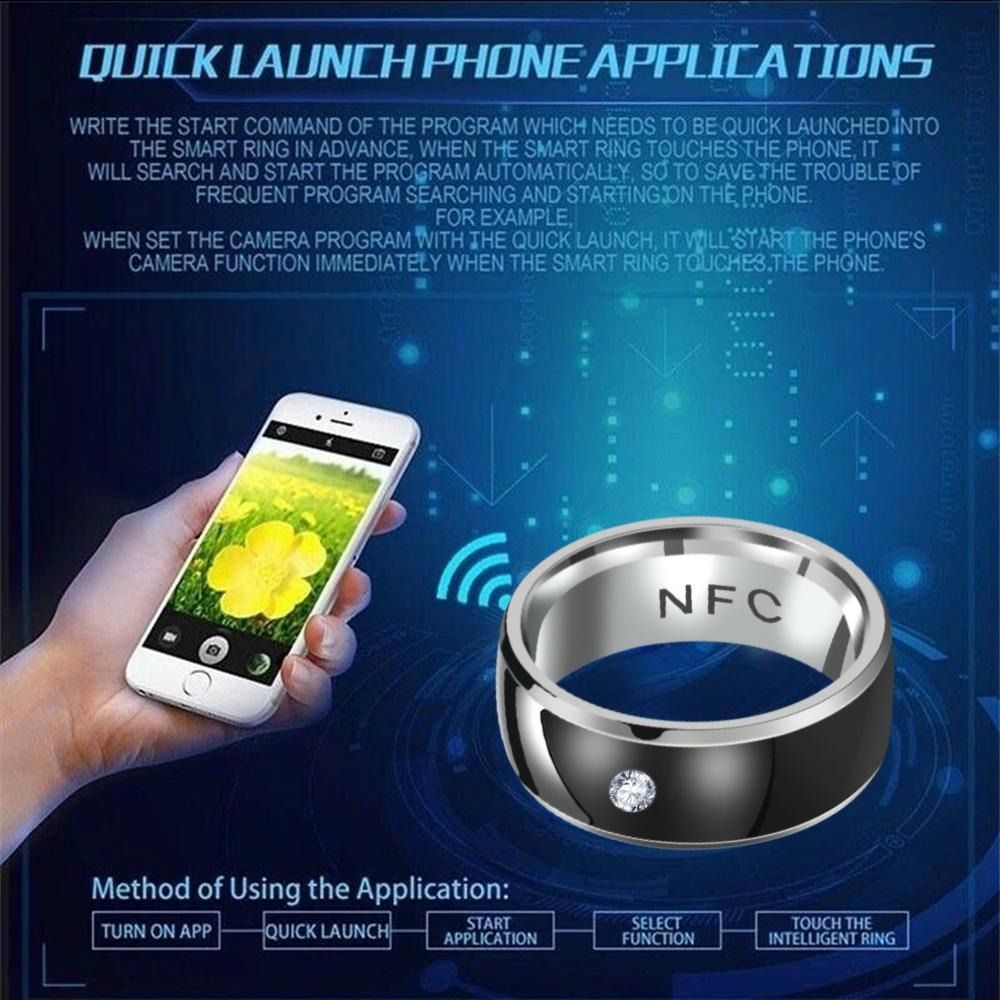 Smart Ring Nfc Pay - เทคโนโลยีใหม่ อุปกรณ์โทรศัพท์แอนดรอยด์ อุปกรณ์สวมใส่อัจฉริยะ เชื่อมต่อ NFC แหวนอัจฉริยะ