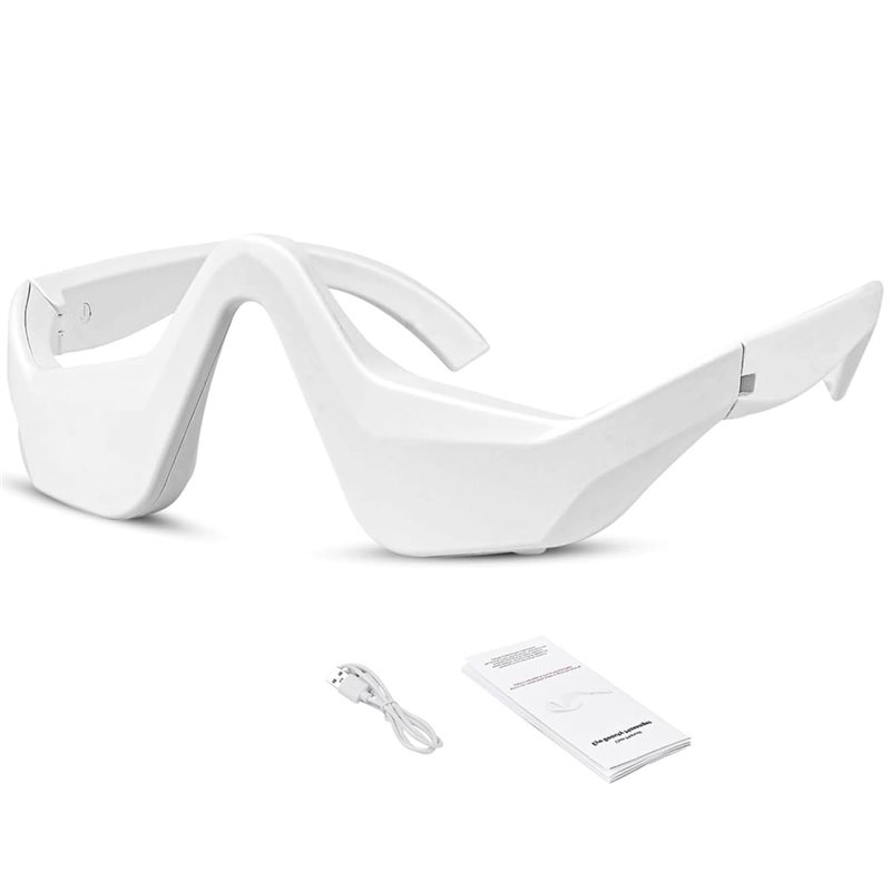 Light Therapy Glasses - แว่นตาบำบัดด้วยแสงสีแดงสำหรับบริเวณใต้ดวงตา รุ่น A83X, อุปกรณ์บำบัดด้วยแสงสีแดงพร้อมฟังก์ชันนวดด้วยกระแสไฟฟ้าขนาดเล็ก, ช่วยลดอาการบวมใต้ตา