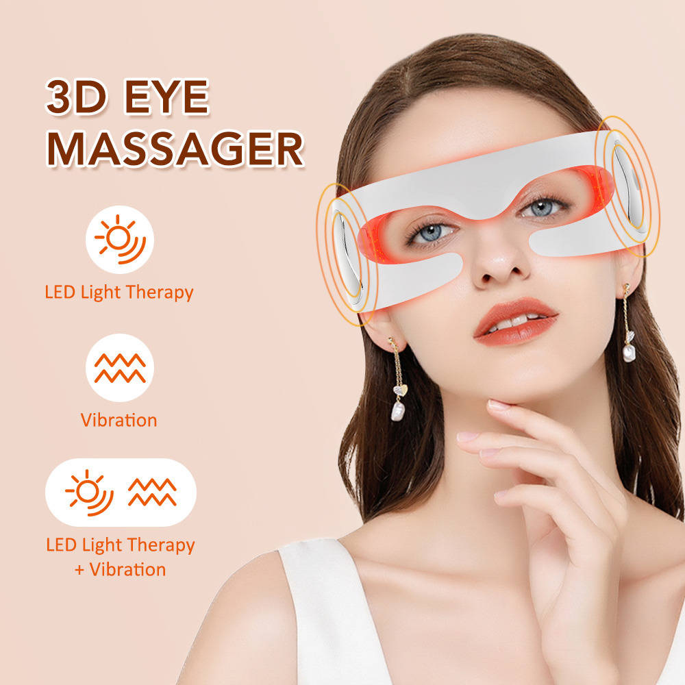 Light Therapy Glasses - เครื่องนวดตาไฟฟ้าต่อต้านริ้วรอย Aging Eye Care เครื่องมือความงามนวดชาร์จ Eye