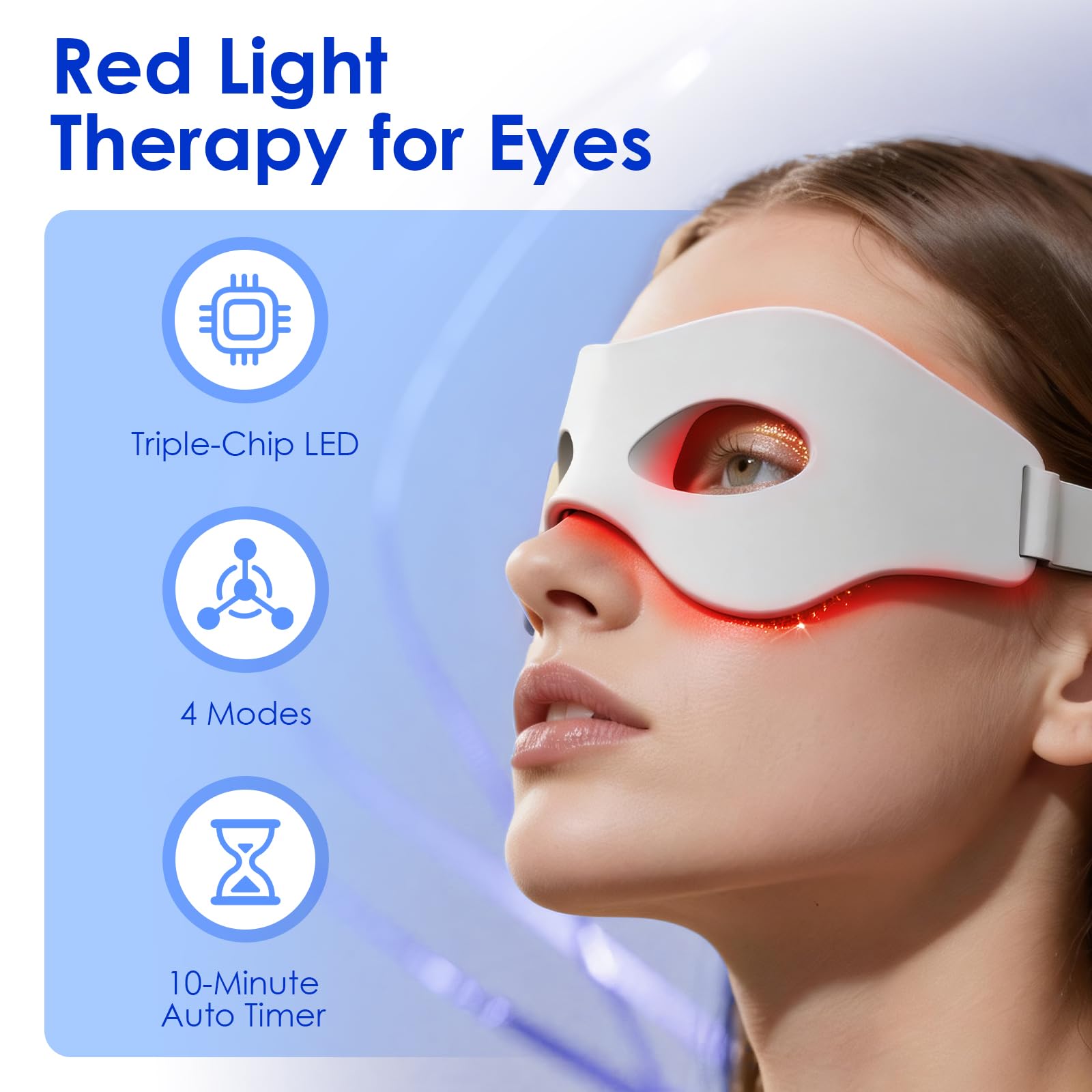 เครื่องนวดตา 3 มิติ แสงสีแดง E - Light Therapy Glasses บทวิจารณ์และราคา